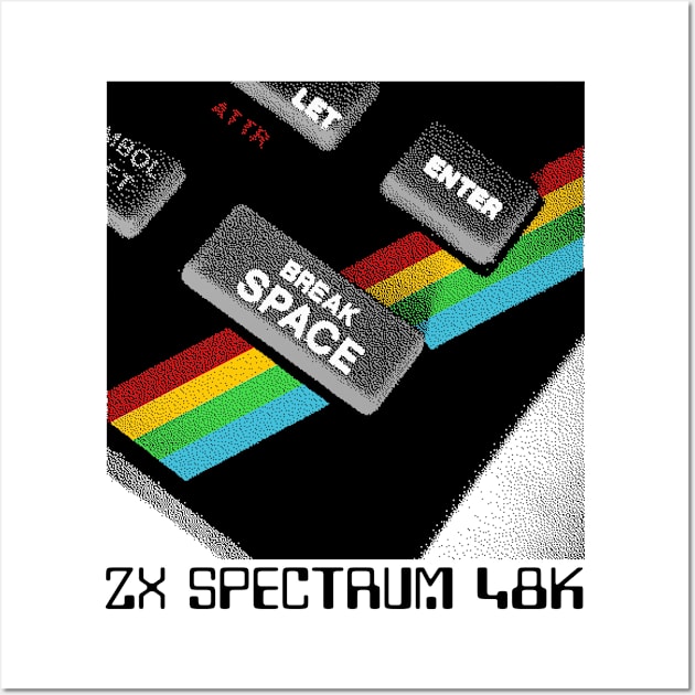 ZX Spectrum 48K / 8bit 80s Retro Design Wall Art by DankFutura